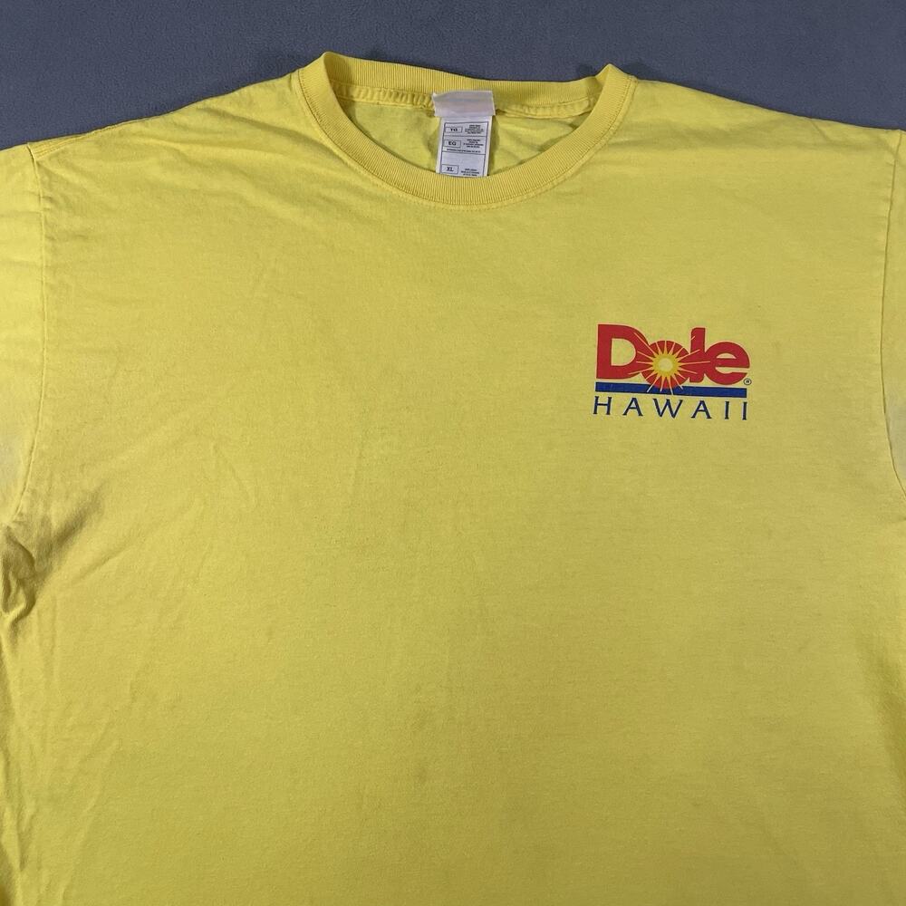 Vintage Dole Hawaii Shirt Men’s XL Yellow Cotton Graphic Casual - Picture 3 of 11